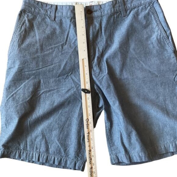 Dockers Mens Chambray Blue Casual Flat Front Shorts Size 36 - Picture 4 of 9